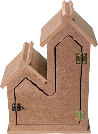 Σπίτι Ξύλινο Mdf Παράθυρα Άνοιγμα 10x20x27cm