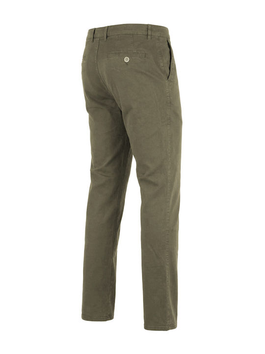 Men's Trousers Chinos Elastic Regular Fit Green