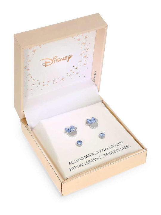 Disney Minnie Mouse Kids Stud Earrings with Stones Made of Steel