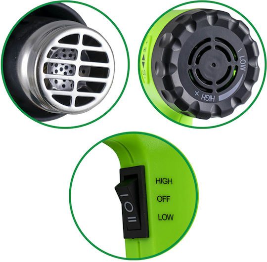 JBM 53162 Пистолет за горещ въздух 2000W с регулиране на температурата до 600°C