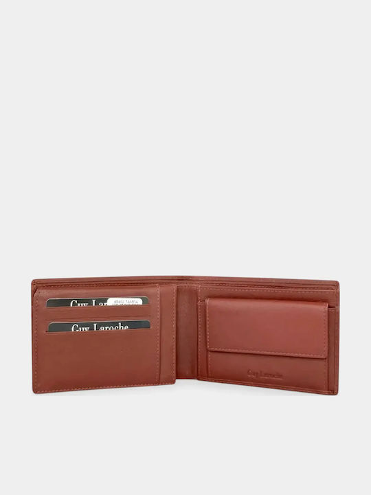 Guy Laroche Leder Herrenbrieftasche mit RFID Tabac Braun