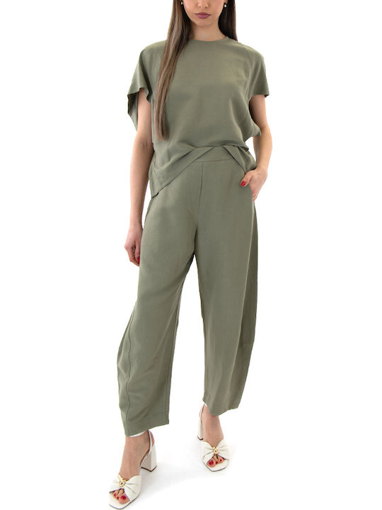 Γυναικείο Oversized T-shirt Χακι