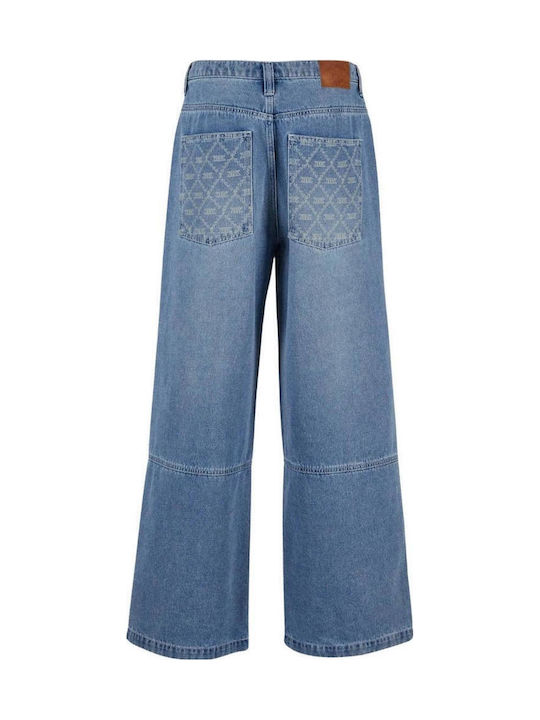 Ανδρικό Παντελόνι Τζιν με Relaxed Baggy Εφαρμογή Medium Blue, Μπλε