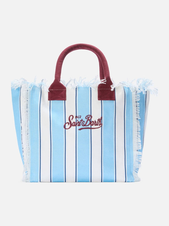 MC2 Vanity Beach Bag Made Of Light Blue Canvas