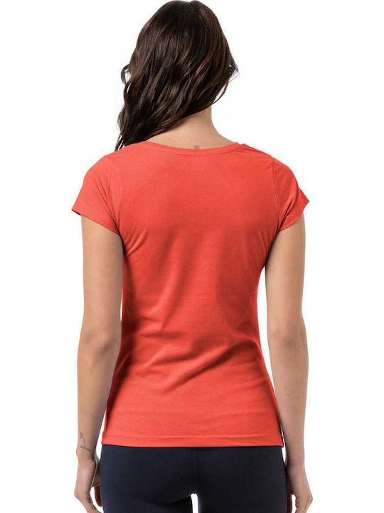 Damen Baumwoll Bluse Koralle