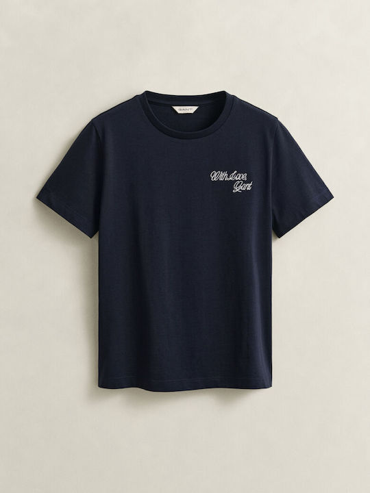 Gant Tricou Damă Albastru Închis