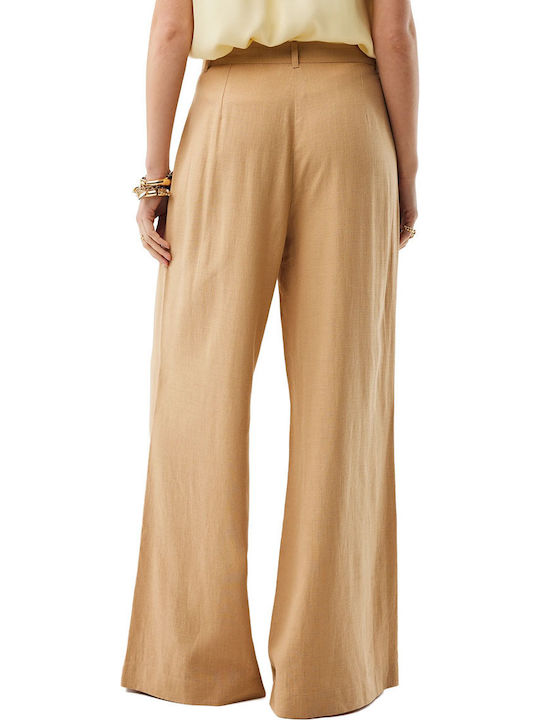 Women's Fabric Trousers Tan