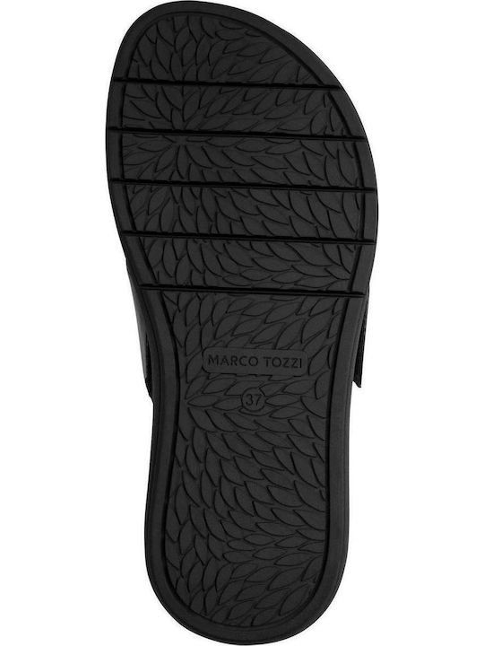 Leather Women's Flat Sandals Black