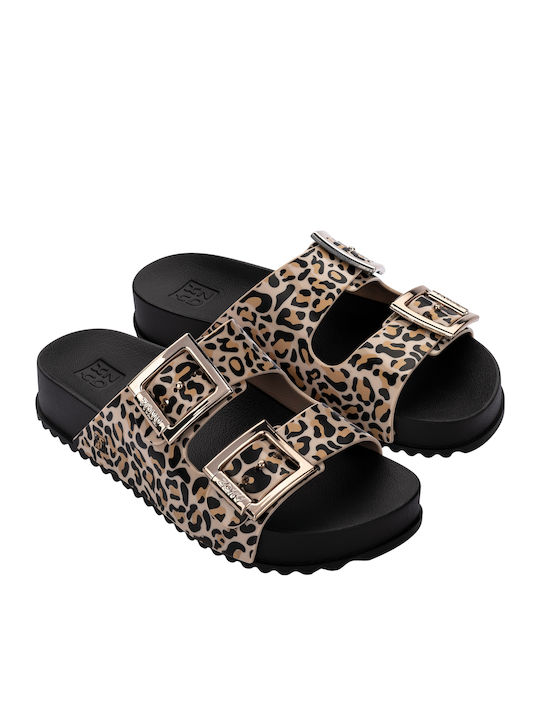 Women's Flip Flops in Brown Color