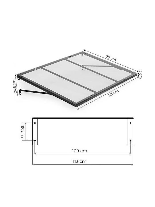 MultiGarden Kapuzinerdach P113xB80cm