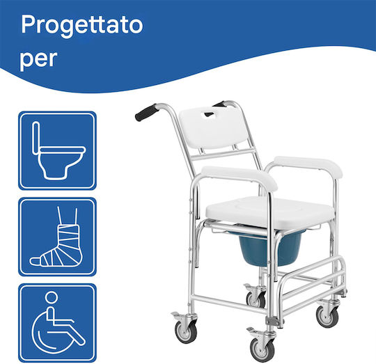 Bakaji Toilet Chair with Backrest 02001896