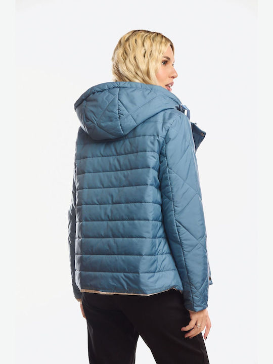Short Women's Double Sided Jacket for Winter Siel