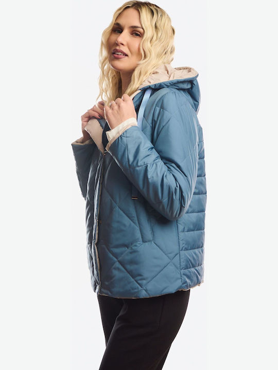 Short Women's Double Sided Jacket for Winter Siel