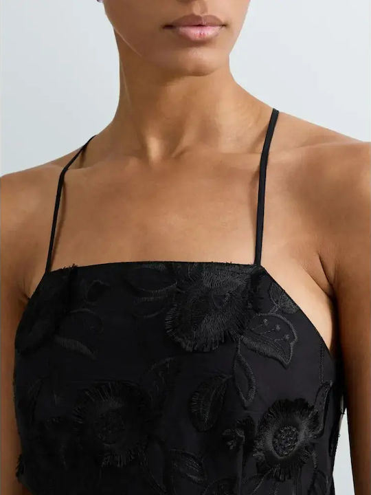 Summer Mini Evening Dress Open Back Black