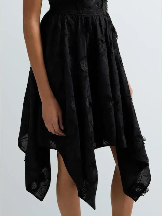 Summer Mini Evening Dress Open Back Black