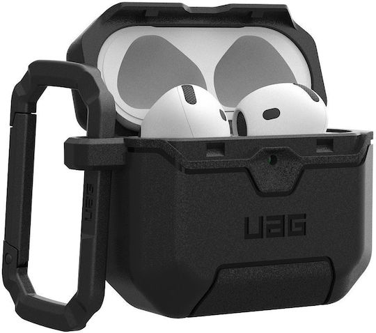 UAG Scout Silicone Case with Hook in Black for Apple AirPods 4