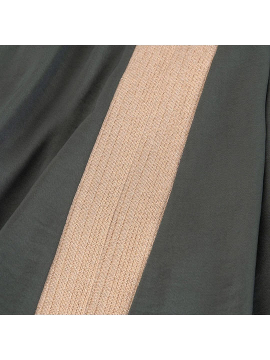 Summer Maxi Evening Satin Dress Olive