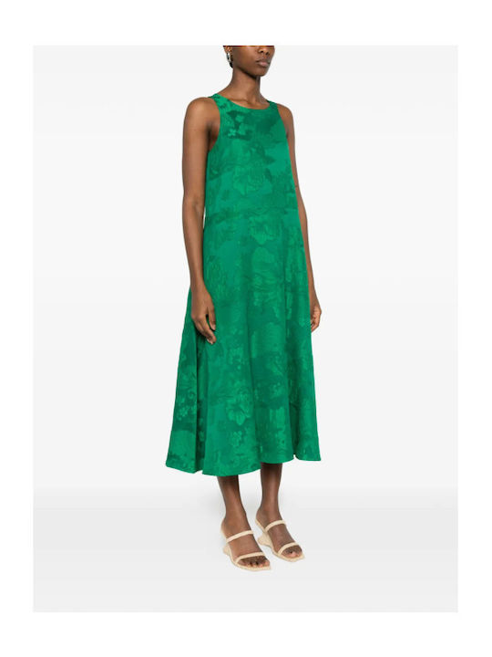Summer Midi Dress for Wedding Christening Green