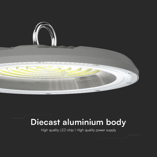 V-TAC Bell Light 100W Warm White 8300lm With Built-In LED Gray Ø23.5xH3.2cm