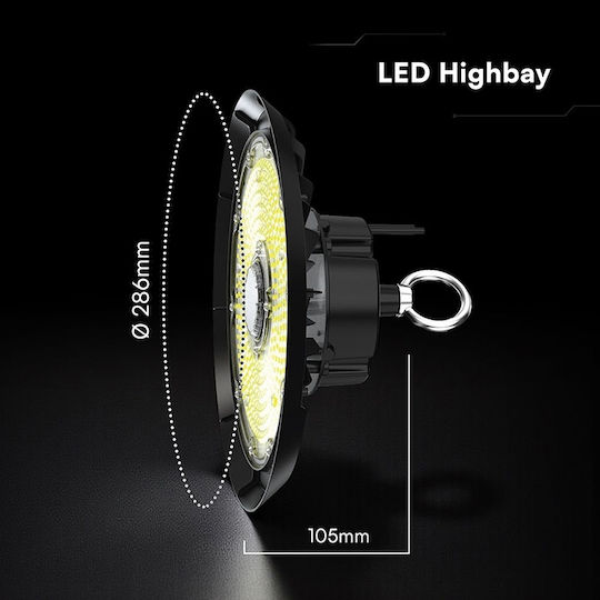 V-TAC Commercial Bell Light 150W Cool White 20200lm with Built-in LED Black