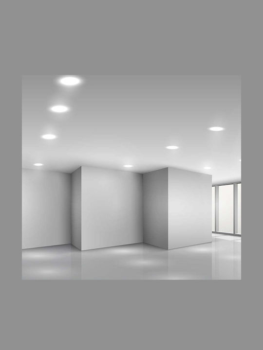V-TAC Round Recessed LED Panel 24W with Cool White Light 6500K 29.4cm