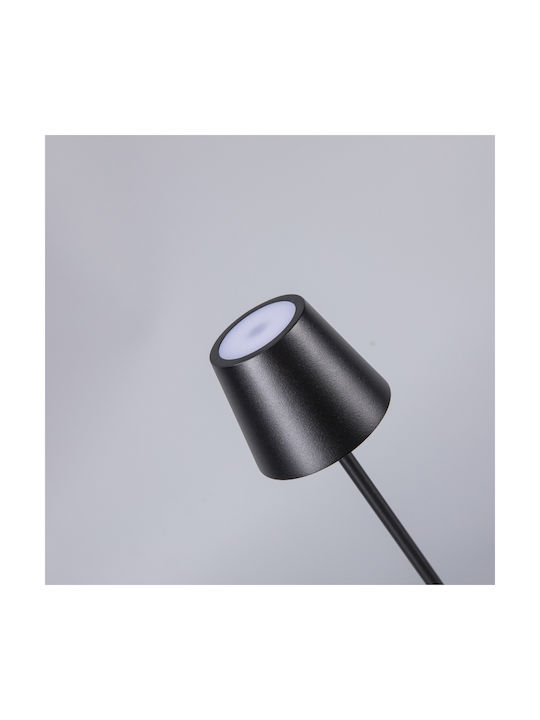 Zambelis Lights Επιτραπέζιo Φωτιστικό LED Εξωτερικού Χώρου 1.5W με Θερμό Λευκό Φως Μαύρο