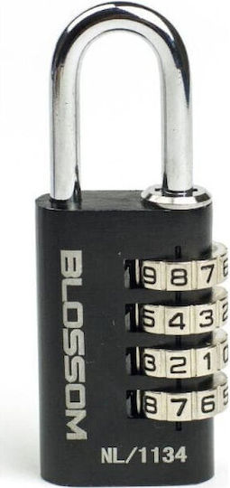Blossom Al11 Aluminum Padlock Brass Combination 30mm Red 1pcs