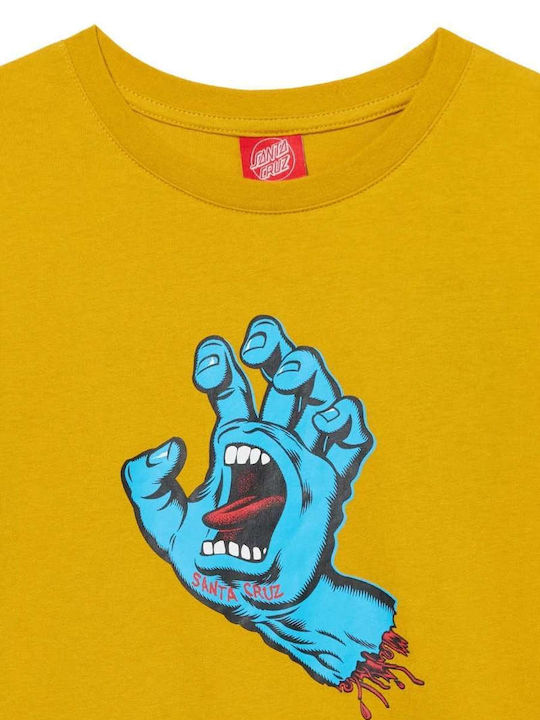 Kids T-shirt Yellow Screaming Hand