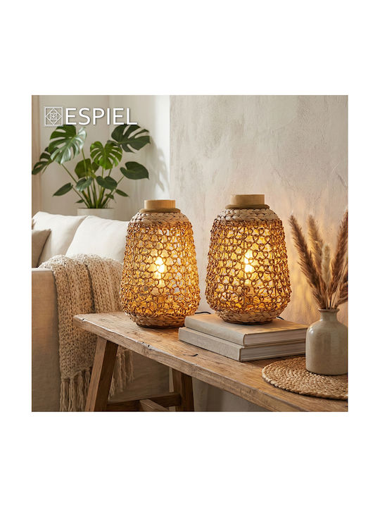Espiel Decorative Lamp Lattern with Socket for Bulb E27 Beige