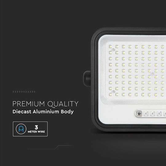 V-TAC Στεγανός Ηλιακός Προβολέας LED 300W Θερμό Λευκό 2000K IP65