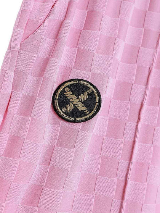 Damen Stoffhose mit Gummiband Rosa