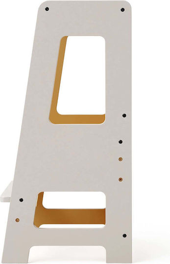 Lernturm aus Holz Grau Kids Concept