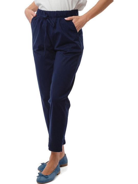 Dunkelblaues Baumwollhose für Damen
