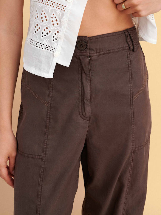 Women's Fabric Trousers Brown
