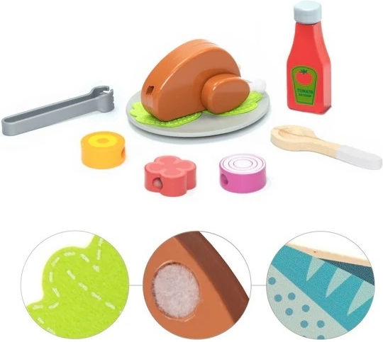 UMU Toys Παιχνίδι Μαγειρικής / Κουζινικά από Ξύλο για 3+ Ετών