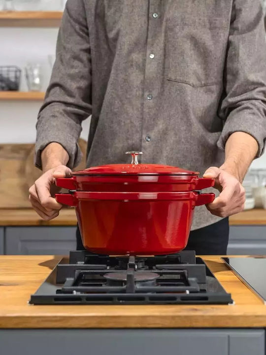 Staub Γάστρα Στρογγυλή Μαντεμένια 40x35cm 3τμχ