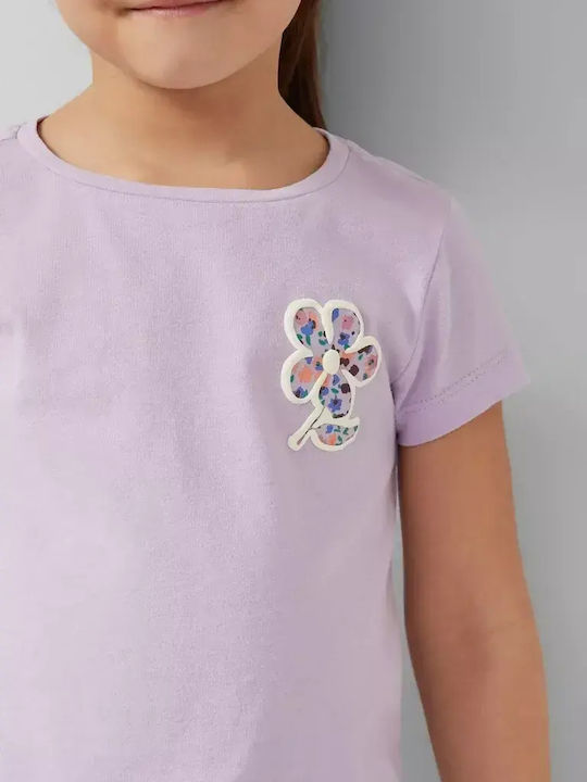 Kids Short-Sleeved Blouse Lilac
