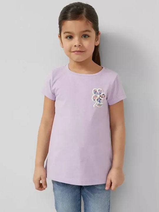 Kids Short-Sleeved Blouse Lilac