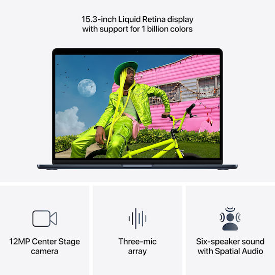 Apple MacBook Air 15.3" IPS Retina Display (M5-10-Core/16GB/512GB SSD/10-Core GPU) Midnight (US Keyboard)