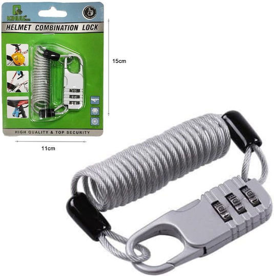 Ansin Combination Padlock With Wire Rope