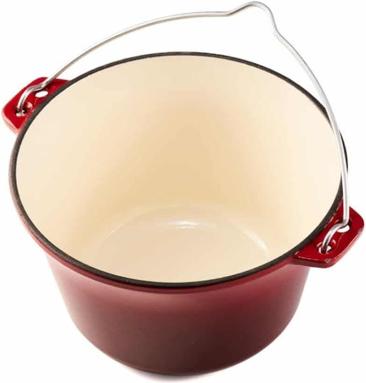 Enameled Cast Iron Pot Κατσαρόλα για Camping 3000ml