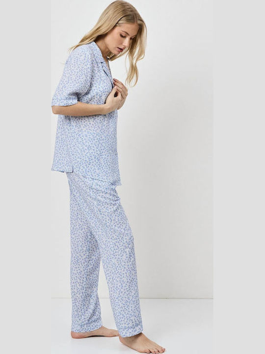Aruelle Summer Women's Pyjama Set Blue
