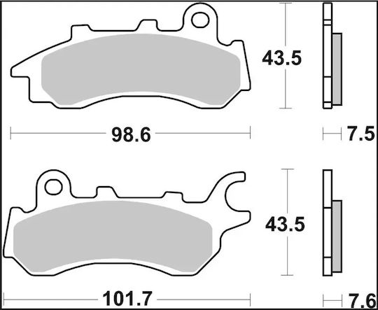 Brembo Carbon Τακάκια 07ho64cc 1 Σετ 1 Δαγκάνα