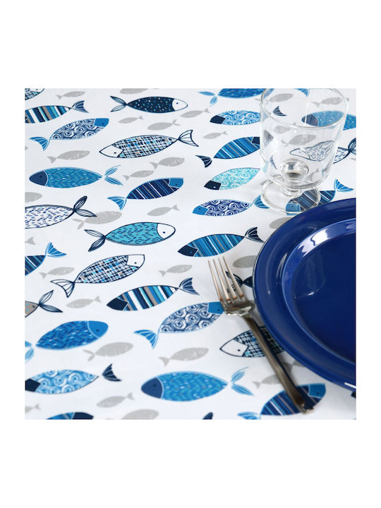 Tablecloth S-f Fletan Blue 140x240cm