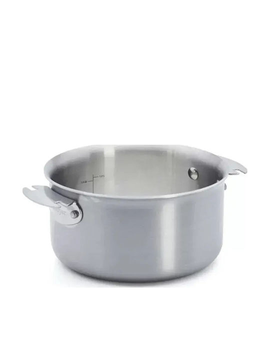 De Buyer Deep Stainless Steel Pot 1.3lt