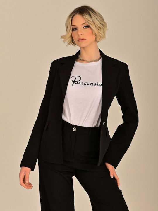 Paranoia Sacou Dama Crep Negru