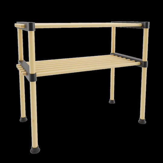 Seowood Wooden Microwave Oven Shelf 56x28x51cm Yellow