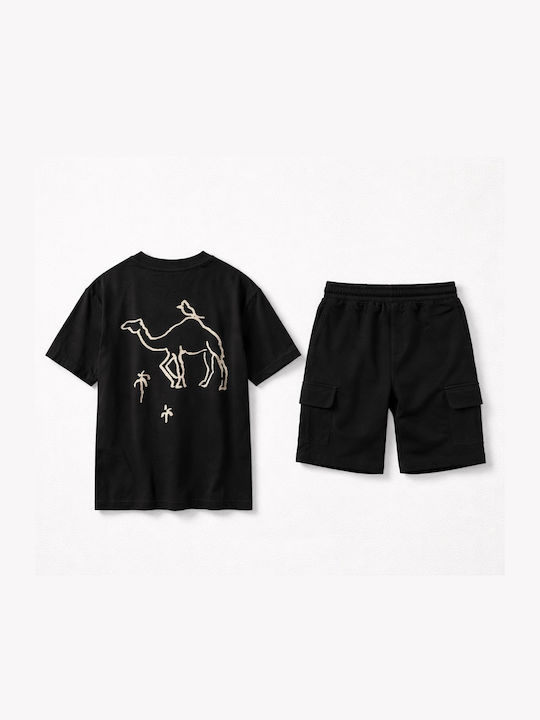 Kids Set With Shorts Summer 2 Pieces Black
