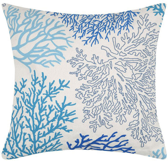 Μαξιλάρι Καναπέ S-f Tahiti από 100% Βαμβάκι Turquoise 40x40εκ.