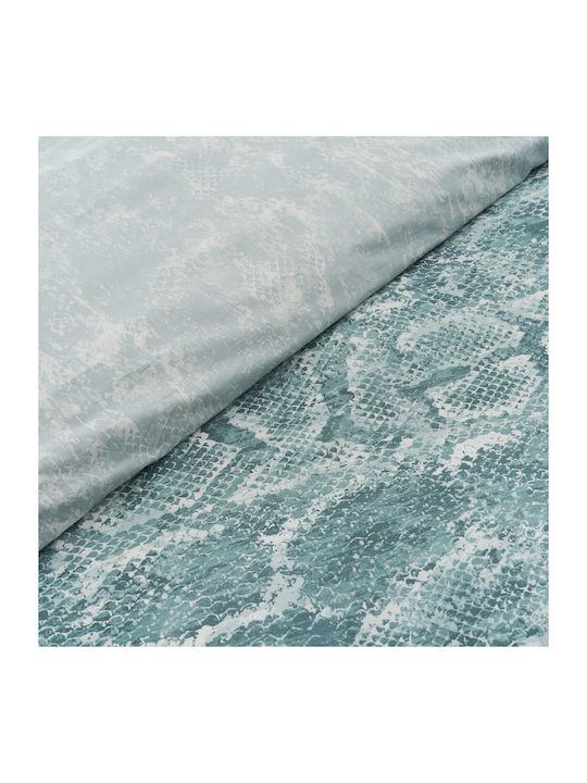 Charalambidis Textiles Sahara Super-Double Bed Sheets Set 220x260cm Light Blue 4 Pieces